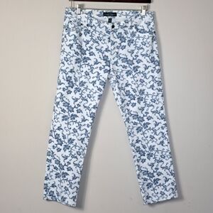 Lauren Ralph Lauren Floral Modern Straight Ankle Jeans Sz 12
